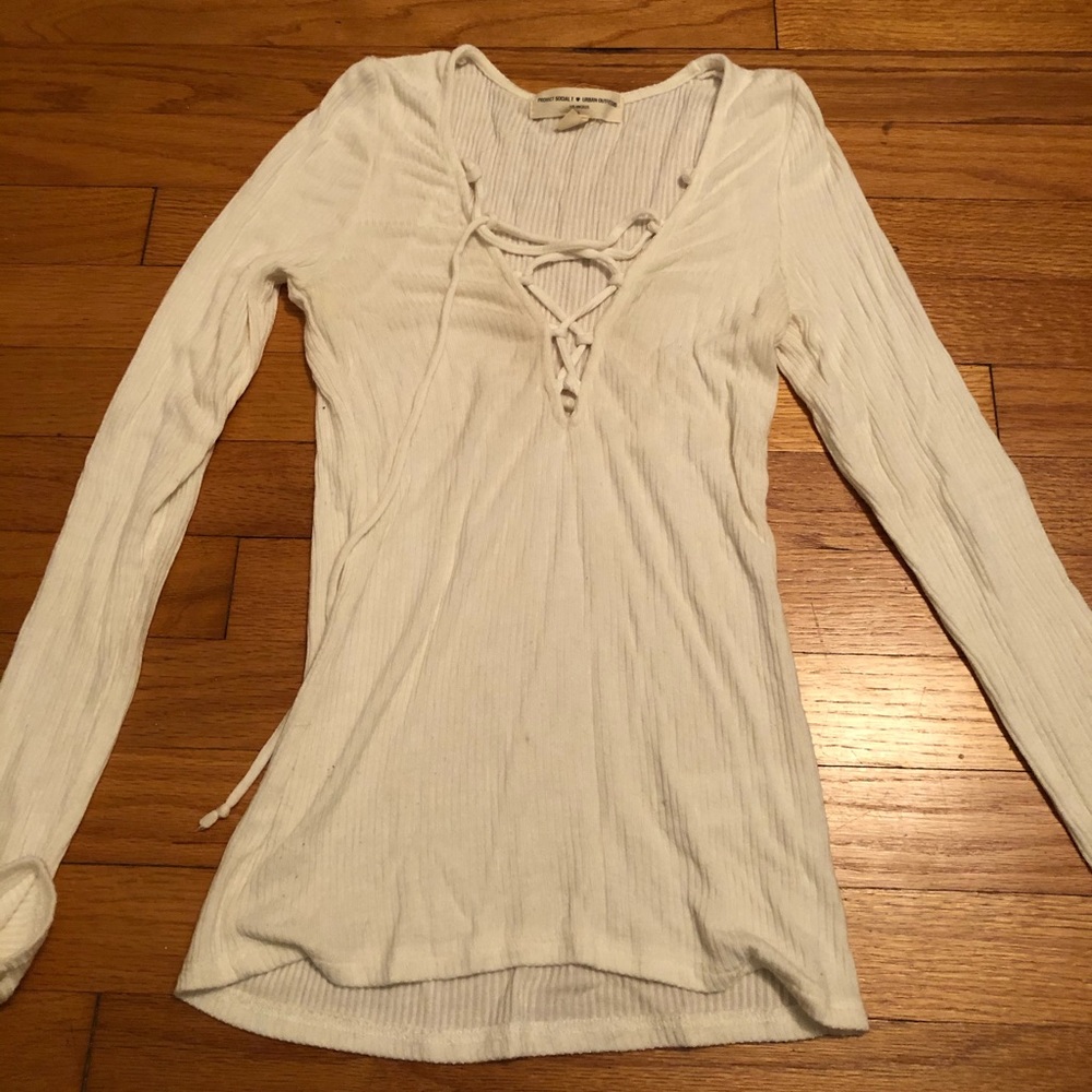 Lace tie top